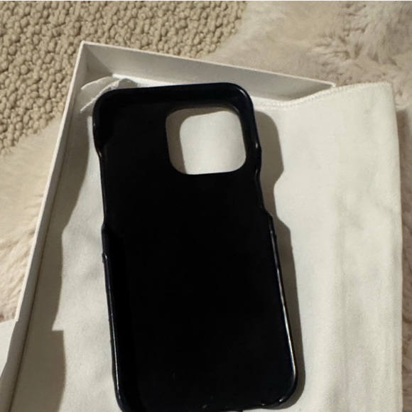 Dior Black Quilted Charm Phone Case - Picture 3 of 9